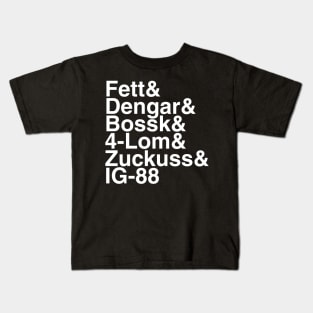 Imperial Bounty Hunter Helvetica List Kids T-Shirt